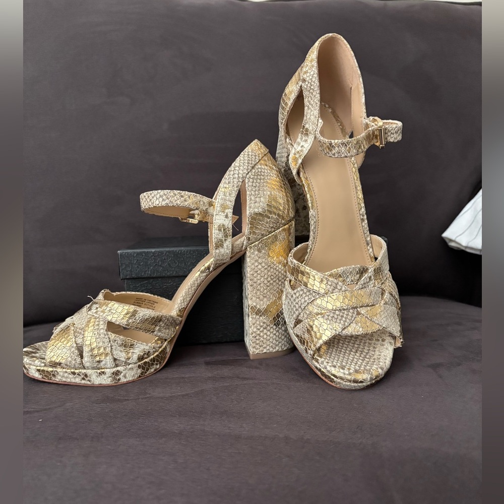 Michael Kors Snakeskin Platform Sandals - Picture 4 of 4